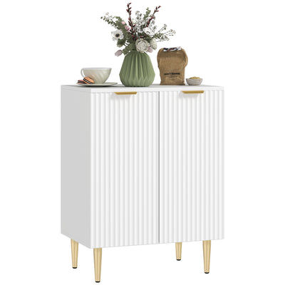 White Adjustable Shelf Sideboard Storage Cabinet for Home or Office by HOMCOM