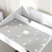 Kids Study Table and Chair Set with Storage and Pull-Out Drawer Grey by AIYAPLAY