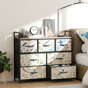 7 Drawer Chest of Drawers with Spacious Storage for Bedroom or Living Room White