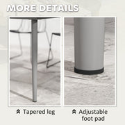 Garden Dining Table for 6 with Rust Resistant Metal Frame and WPC Top Dark Grey by Outsunny