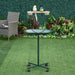 Green Bird Perch Stand with Wheels and Feeding Bowls for Small and Medium Birds by PawHut