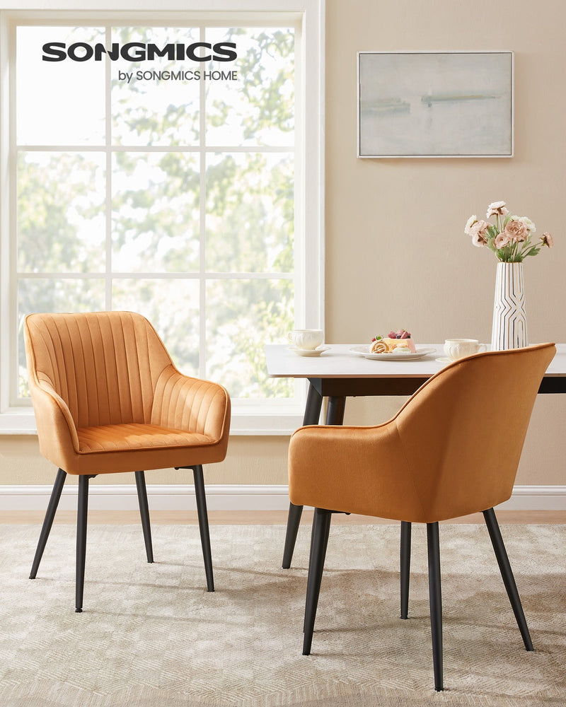 Dining armchair styled at a dining table