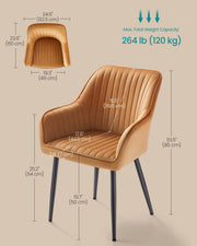 Dining armchair dimensions diagram, 60 x 62.5 x 85 cm