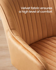 Dining armchair shown from the side highlighting armrest height