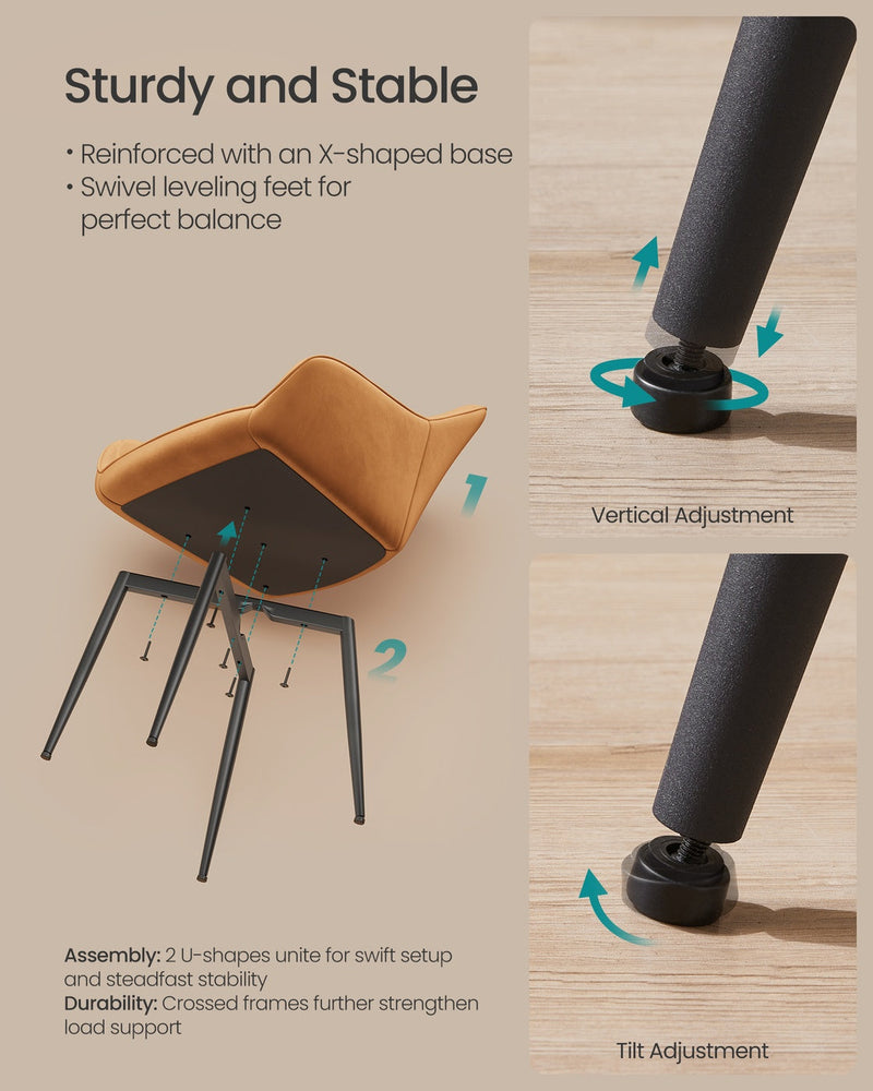 Assembly accessory kit included with the dining armchair