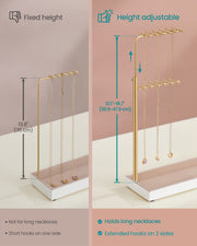 Jewellery organiser styled on a dressing table
