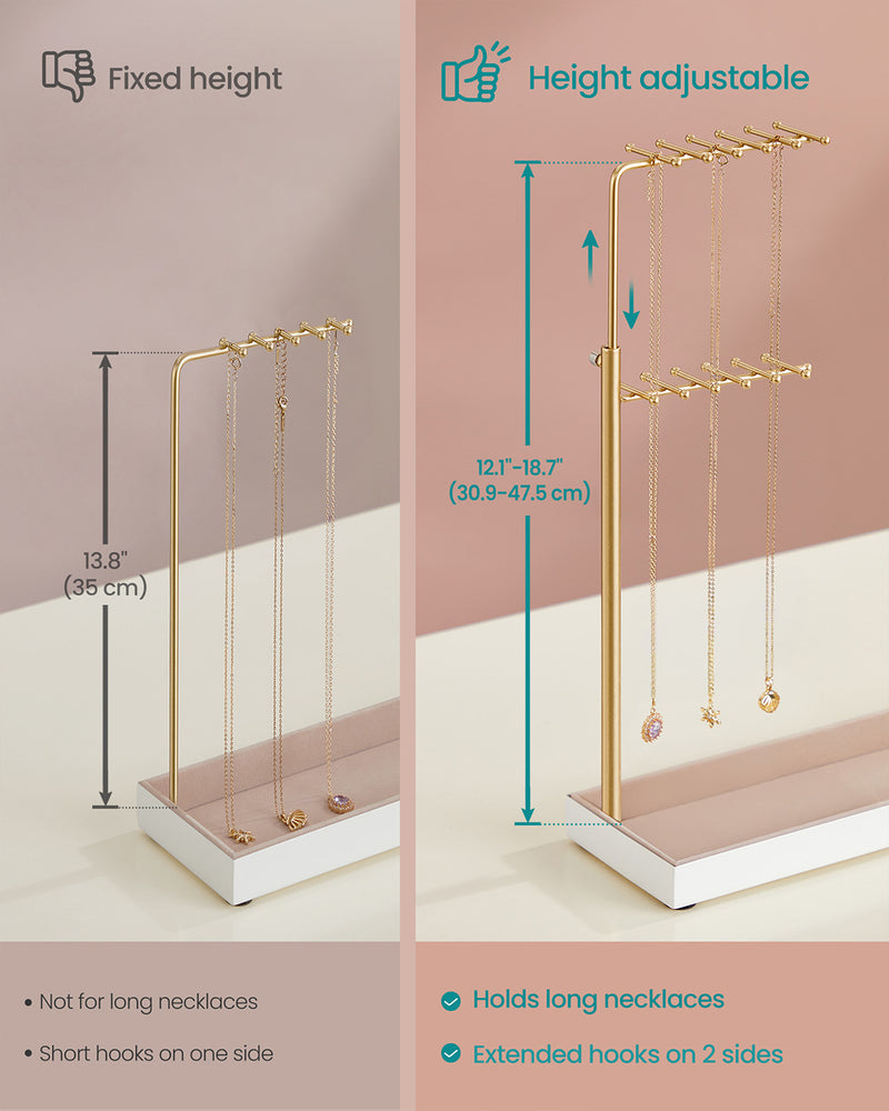 Jewellery organiser styled on a dressing table