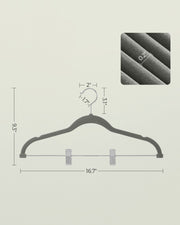 Dimension diagram: hanger 42.5 cm wide, 23.5 cm tall and 0.5 cm thick