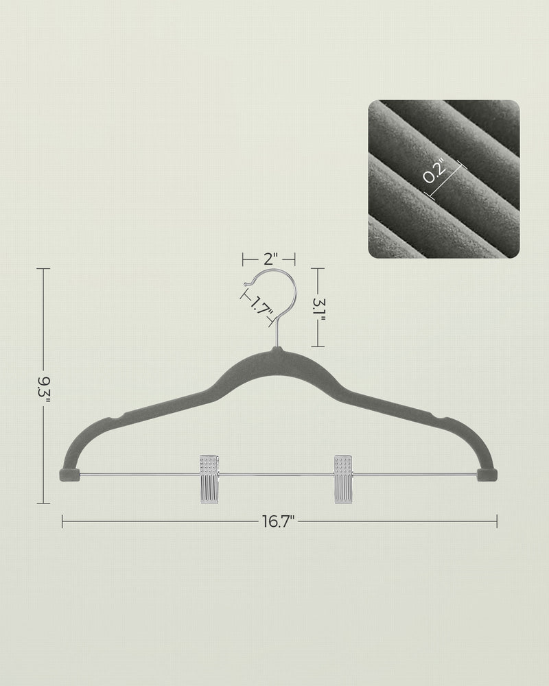 Dimension diagram: hanger 42.5 cm wide, 23.5 cm tall and 0.5 cm thick