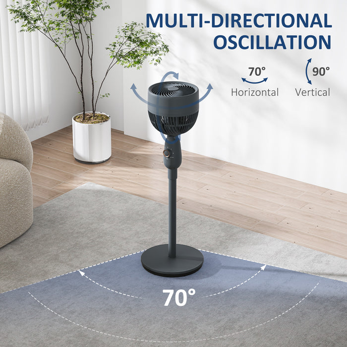 12 Inch Powerful Pedestal Fan with 3 Speeds and Oscillating Function for Home and Office by HOMCOM