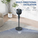 12 Inch Powerful Pedestal Fan with 3 Speeds and Oscillating Function for Home and Office by HOMCOM