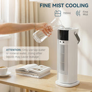 Desk Fan with Mist Cooling and Quiet Operation for Home or Office Use White AOSOM