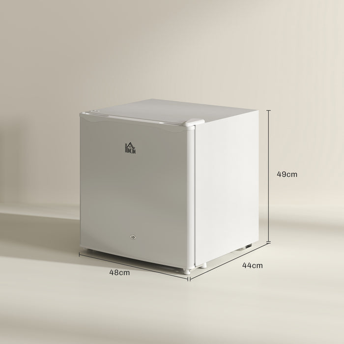46 Litre Lockable Countertop Fridge Cream White by HOMCOM