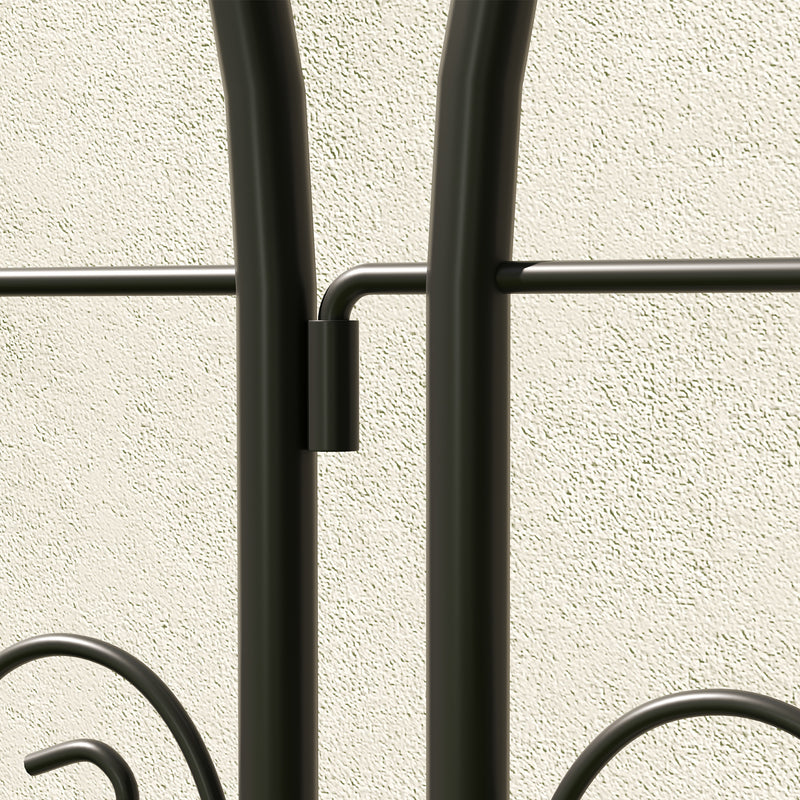 Garden Trellis Set of 2 for Climbing Plant Support and Privacy Screen Black Outsunny