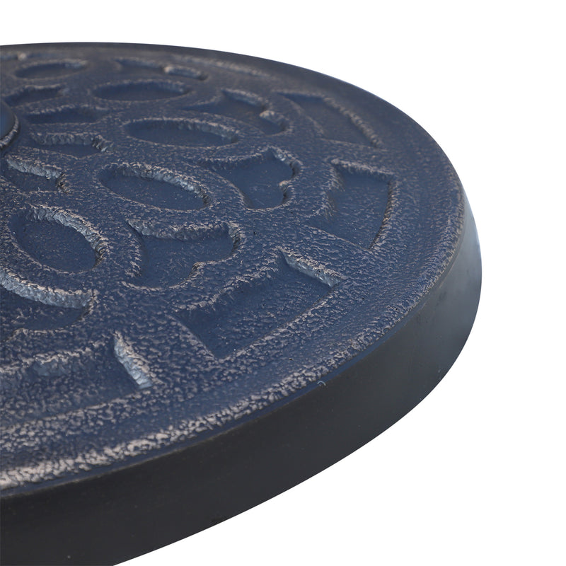 12kg Round Garden Parasol Base Bronze Outdoor Umbrella Stand for 38mm 48mm Poles by Outsunny