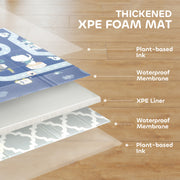 AIYAPLAY Foldable Baby Play Mat, Baby Playpen, Reversible Foam Playmat, Floor Mats for Toddlers, Traffic and Grey Diamond Theme AOSOM