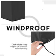 Black Waterproof Garden Furniture Cover 600D Oxford for Rattan Sofa Set 275L x 205W cm by Outsunny