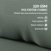 Charcoal Grey 2 Seater Pallet Furniture Cushions 20cm Thick UPF20+ Outdoor Seat Pads by Outsunny