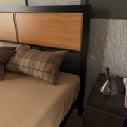 Industrial Double Bed Frame with Slatted Base and Storage Space Underneath Rustic Brown