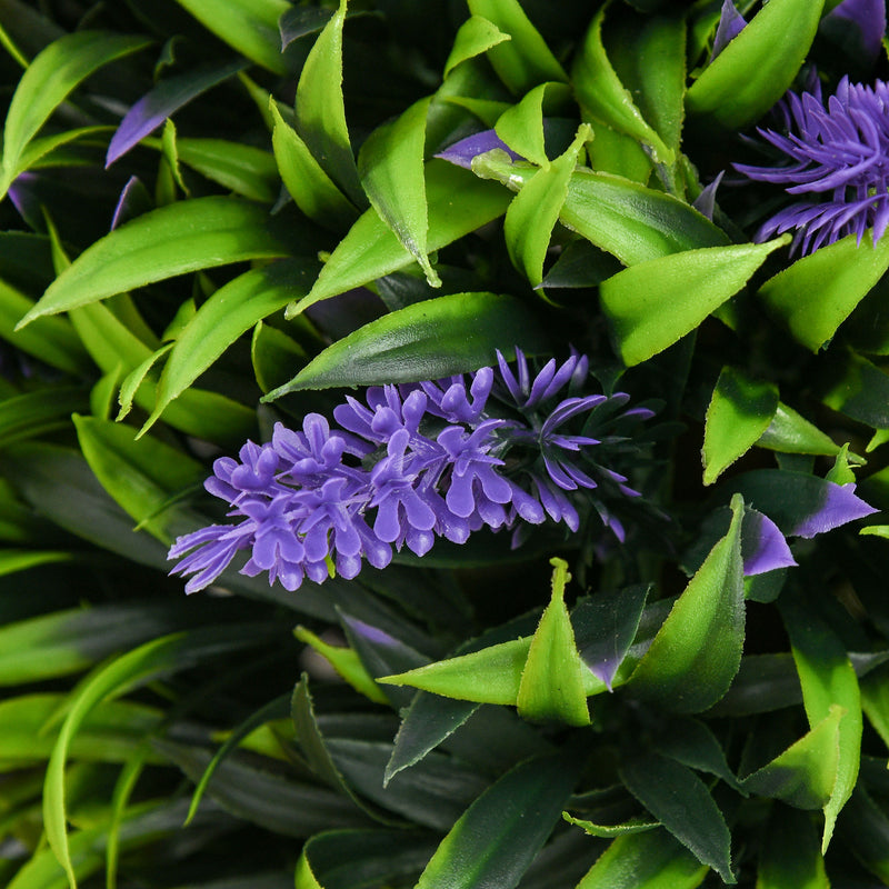 Set of 2 Artificial Lavender Topiary Trees with Pots for Indoor and Outdoor Use, Purple