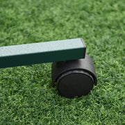 Green Bird Perch Stand with Wheels and Feeding Bowls for Small and Medium Birds by PawHut