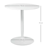 Two Seater Round Dining Table for Small Kitchens or Apartments Minimalist Design White
