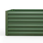 Green Galvanised Steel Raised Garden Bed With Reinforced Frame For Outdoor Planting