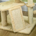 Multi Level Cat Tree with Scratching Post House and Bed for Indoor Cats Beige