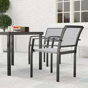 Five Piece Outdoor Garden Dining Set Grey Weather Resistant by Outsunny