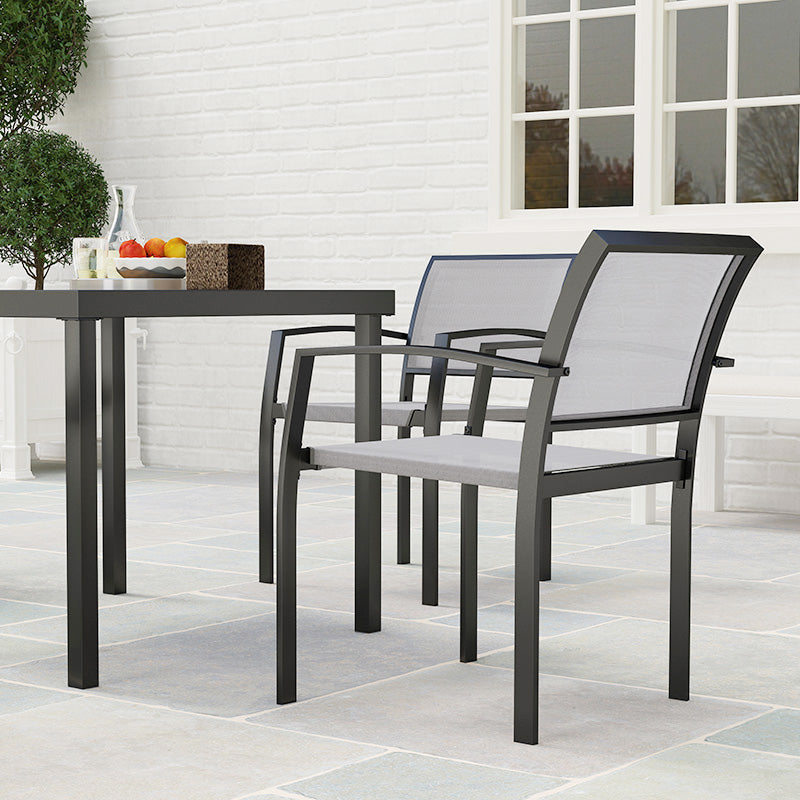 Five Piece Outdoor Garden Dining Set Grey Weather Resistant by Outsunny