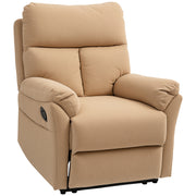 Light Brown Manual Reclining Chair with Footrest 140Â° Adjustable by HOMCOM