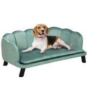 Raised Dog Sofa Bed for Medium and Large Dogs with Cushion Support for Comfort Green