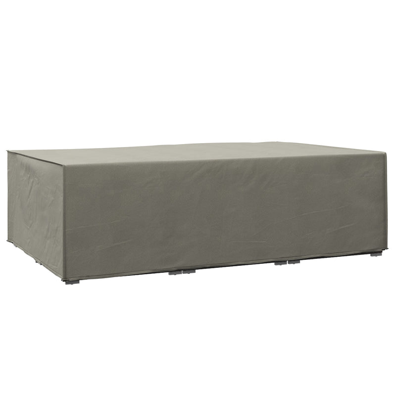 Grey Waterproof Garden Furniture Cover 155 x 222cm Protects Outdoor Tables and Chairs