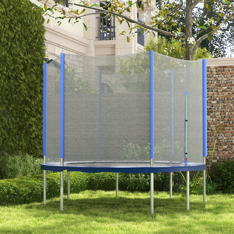 8ft Trampoline Net Replacement with Zipped Entrance and Pole Covers Weather Resistant by SPORTNOW AOSOM