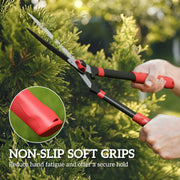 Heavy Duty Garden Hedge Shears 63cm with Sharp Blades and Comfort Grip for Easy Trimming