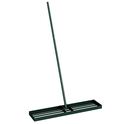Lawn Levelling Rake with Wide Head for Smoothing Soil and Sand Green AOSOM