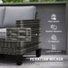 Two Seater Rattan Outdoor Sofa Dark Grey Weather Resistant by Outsunny