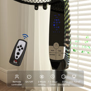 Pedestal Fan with Remote Control for Adjustable Cooling in Home or Office Black AOSOM