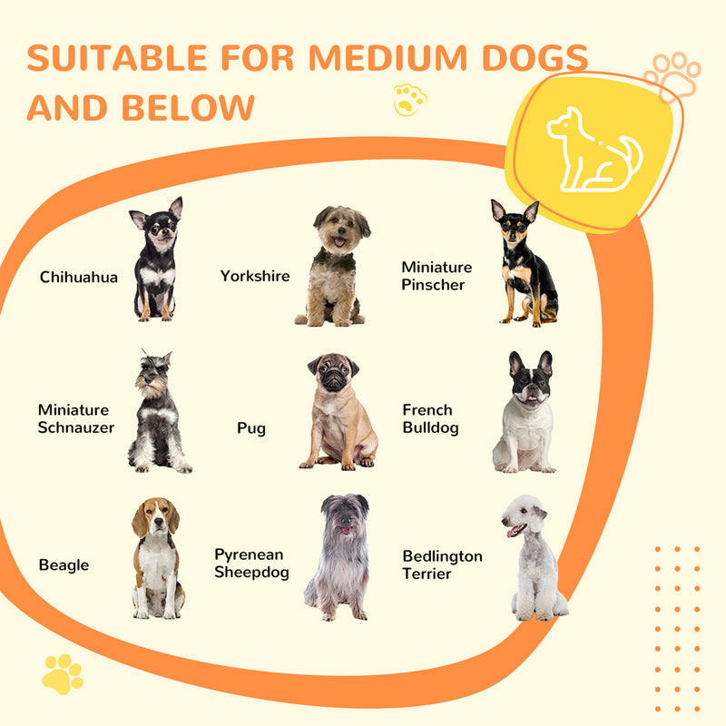 Indoor Dog Crate with Cushion and Lockable Doors Doubles as Side Table for Small Dogs Grey