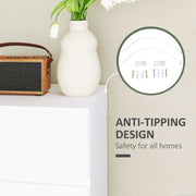 4 Drawer Chest Of Drawers With Storage Cabinets For Bedroom Organisation White