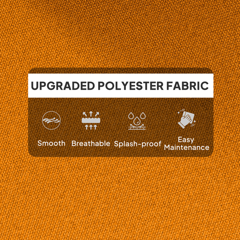 Orange Padded Outdoor Seat Cushion 115 x 56cm by Outsunny