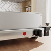 Electric Buffet Server Set with 3 Warming Trays Ideal for Parties and Events Silver