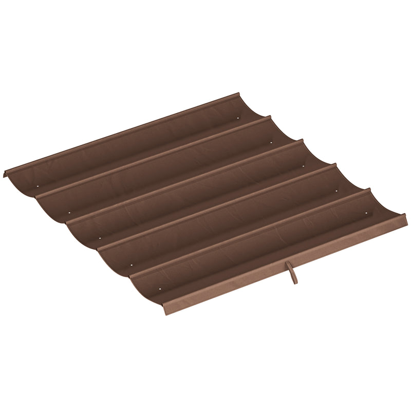 Replacement Canopy for 3x3m Retractable Pergola Frame UV Resistant, Brown