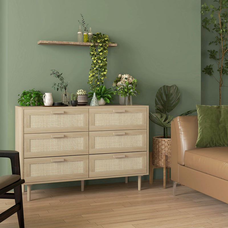 Chest of Drawers with 6 Spacious Storage Drawers for Organised Bedrooms Oak