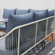 Grey 6 Piece Rattan Garden Sofa Set With Cushions by Outsunny