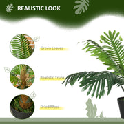 2 Pack 60cm Artificial Palm Trees with Nursery Pots for Indoor and Outdoor Use Green