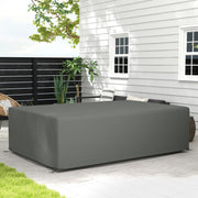 Dark Grey Waterproof 6 Seater Garden Furniture Cover 245 x 165cm Anti-UV by Outsunny