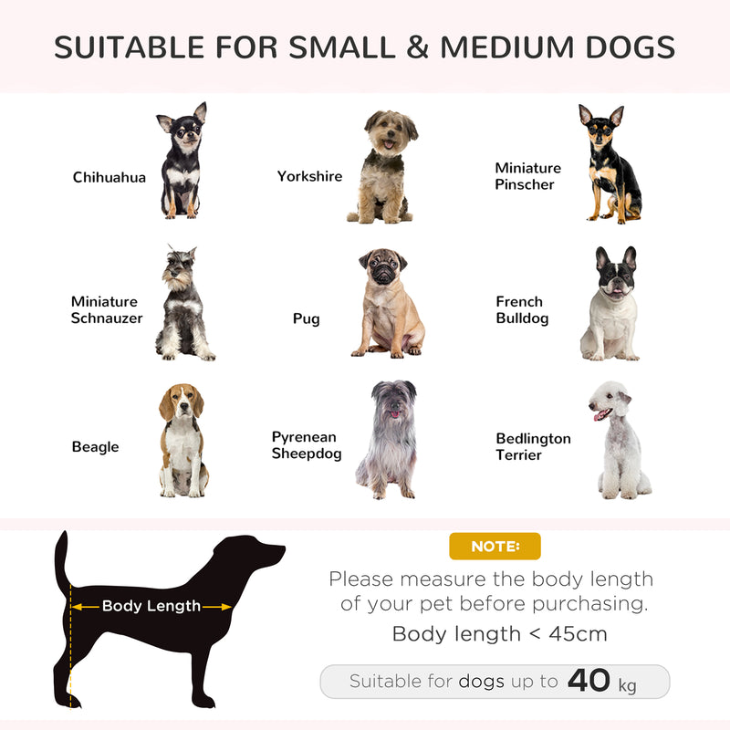 Elevated Dog Sofa Bed with Soft Cushion for Small to Medium Pets Indoor Use Grey