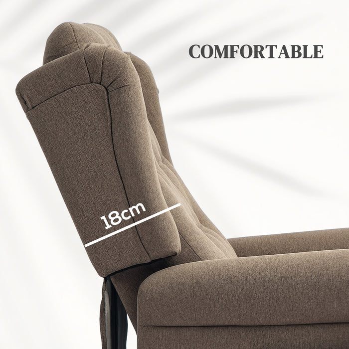 Dark Brown 45 Degree Electric Riser and Recliner Chair for Comfortable Seating by HOMCOM