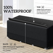 Black Rectangular Patio Furniture Cover for 3 Seater Sofa Water UV Resistant 600D Oxford by Outsunny